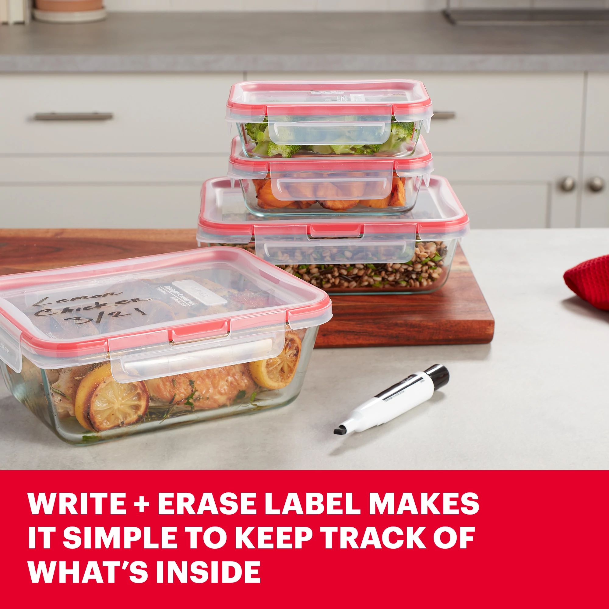 Pyrex? FreshLock? 8-piece Rectangular Glass Storage Set - Image 5
